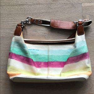 Multicolored coach purse